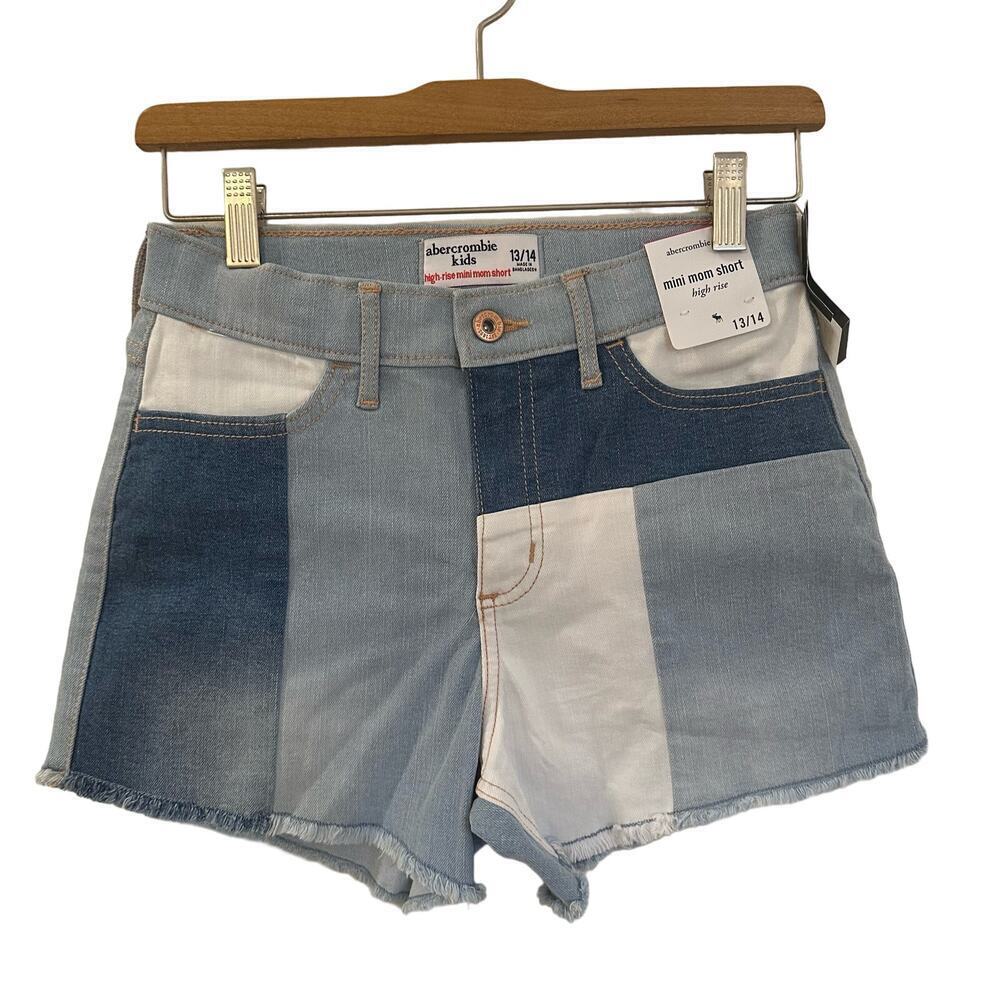 NEW Abercrombie Kids High Rise Mom Short sz 13/14